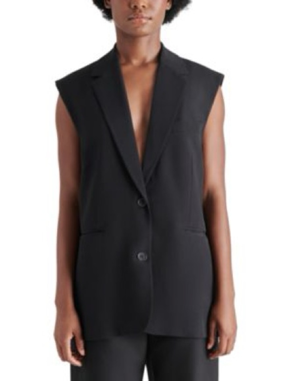 Steve Madden Women's Ashton Sleeveless Single-Breasted Vest NWT